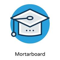 Trendy Mortarboard Concepts vector