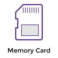 Trendy Memory Card vector