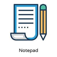 Trendy Notepad Concepts vector