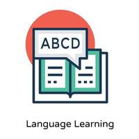 Trendy Language Learning vector
