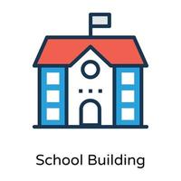 Trendy School Building vector