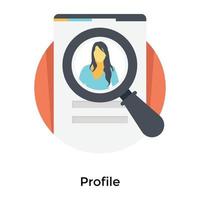 Trendy Social Profile vector