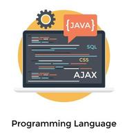 Trendy Programming Language vector