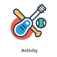 Trendy Activity Concepts vector