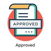 Trendy Approved Document vector