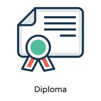 Trendy Diploma Concepts vector