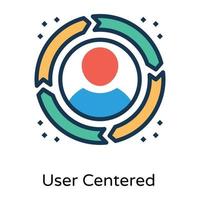 Trendy User Centered vector