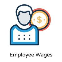 Trendy Employees Income vector