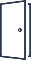 Door in black colors. Entrance signs illustration. png