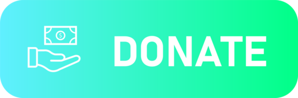 icono de donación en colores degradados. ilustración de signos de donación. png