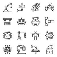 paquete de iconos de vector de robótica ai