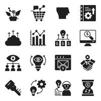 Growth Hacking Glyph Vector Icons