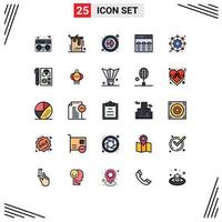 User Interface Pack of 25 Basic Filled line Flat Colors of configuration interface forward arrow image header Editable Vector Design Elements