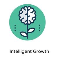 Trendy Brain Plant vector