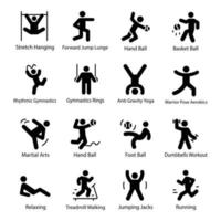 Pack of Athlete Glyph Vector Icons