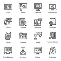 Pack of Elearning Line Vector Icons