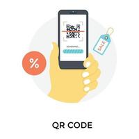 Trendy QR Code vector