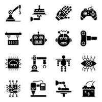 paquete de iconos de vector de robótica ai