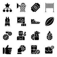 Pack of Sports Glyph Vector Icons