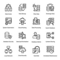 paquete de iconos de vector de base de datos