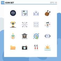 Set of 16 Modern UI Icons Symbols Signs for coding cup open business leg Editable Pack of Creative Vector Design Elements