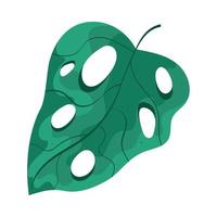 leaf with holes foliage vector
