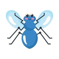blue fly insect animal vector