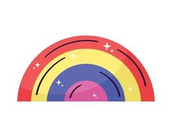 rainbow pop art style vector