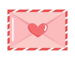 envelope with heart valentines day vector