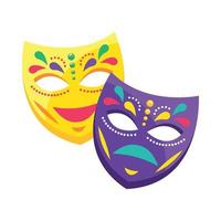 accesorios para mascaras de teatro vector