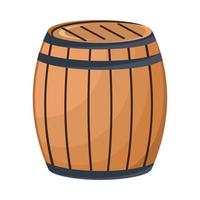 fresh wine barrel drink vector