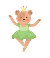 bear ballet dancer vector