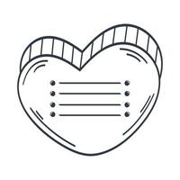 heart love sketch vector