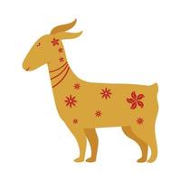 goat chinese zodiacal animal vector