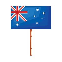 australian flag in label vector