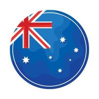 australian flag in circle vector