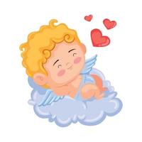 cupid angel sleeping vector