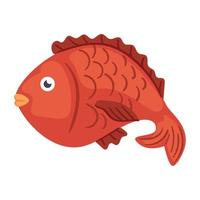 pescado chino rojo vector