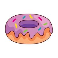 purple sweet donut vector