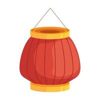 red chinese lamp vector