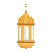 gold arabic lamp hanging vector