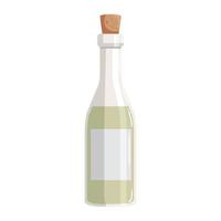 fresh wine white drink bottle vector