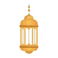 golden arabic lamp vector