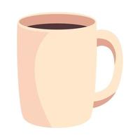 coffee drink in mug vector