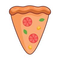 italian pizza fast food vector