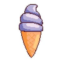 ice cream sweet pixelated vector