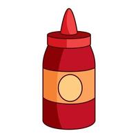 sauce tomato ketchup bottle vector