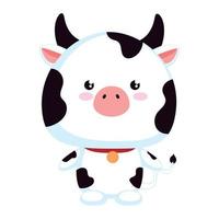 cute cow animal vector