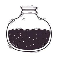 esoteric magic potion flask vector