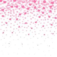 Valentines Day background with cascading hearts design vector